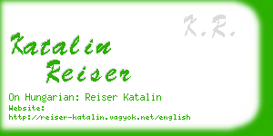 katalin reiser business card